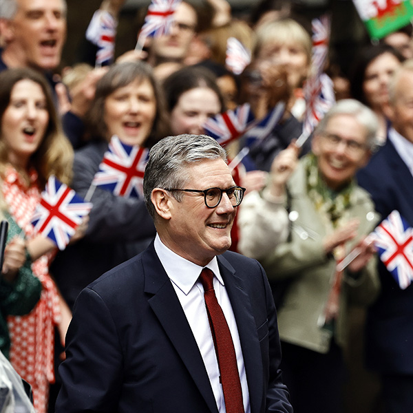 Downing Street, Westminster, London 5th July 2024, Sir Kier Starmer elected as the new prime minister arrives at Downing Street.